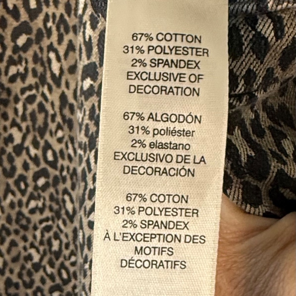 Chico Leopard Print Ankle Length Pant, Size 1.5 - image 3